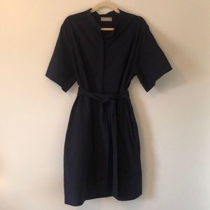 Everlane Cotton Collarless Belted Shirtdress | 16